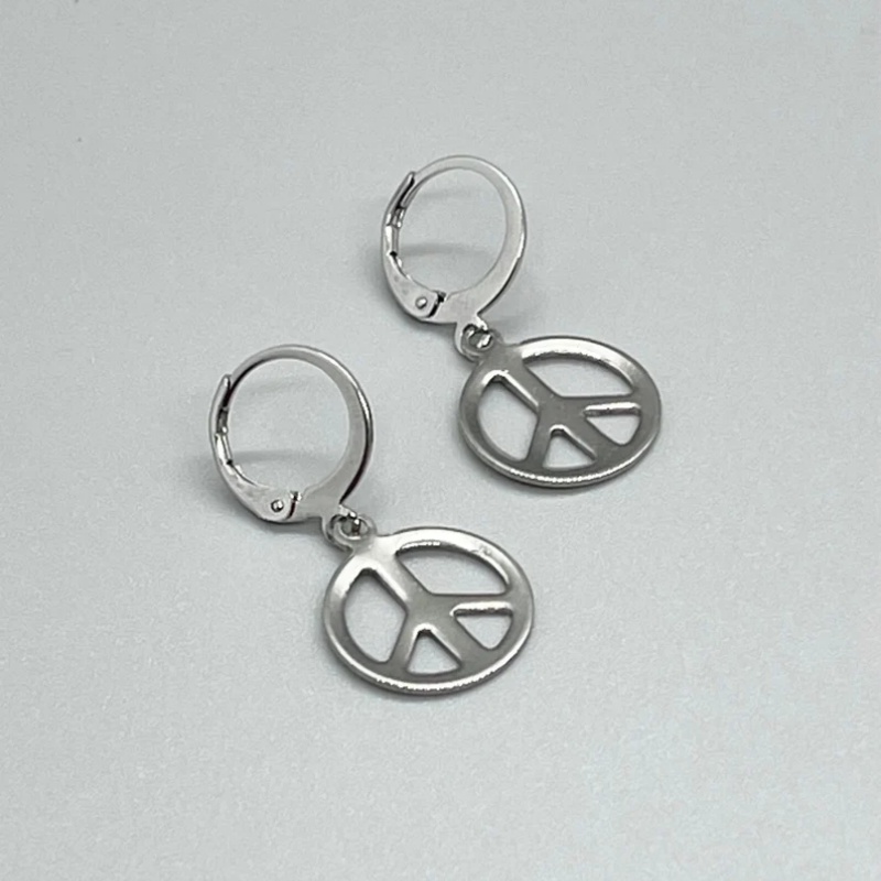 Go Ethnic Fashion - Boucles d'oreilles à levier PEACE SIGN