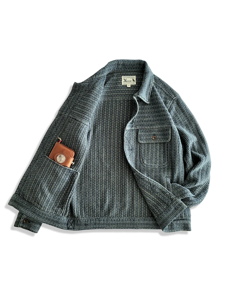 Haori Japanese Jacket - Veste en jean décontractée pour homme