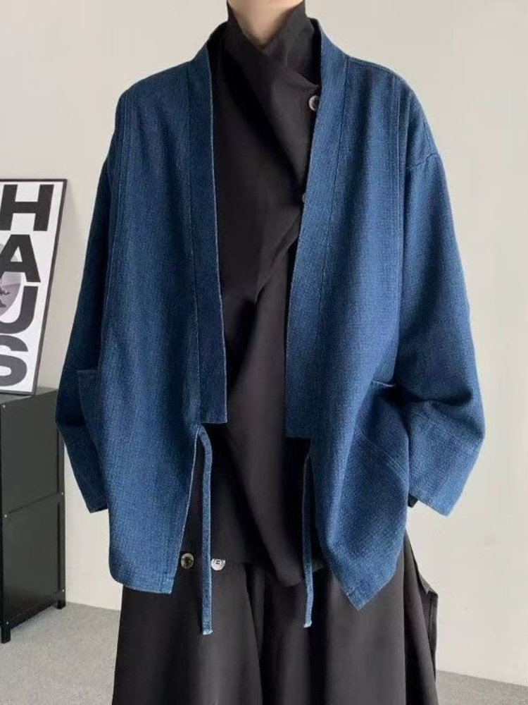 Haori Japanese Jacket - Manteau en jean Vintage de Style