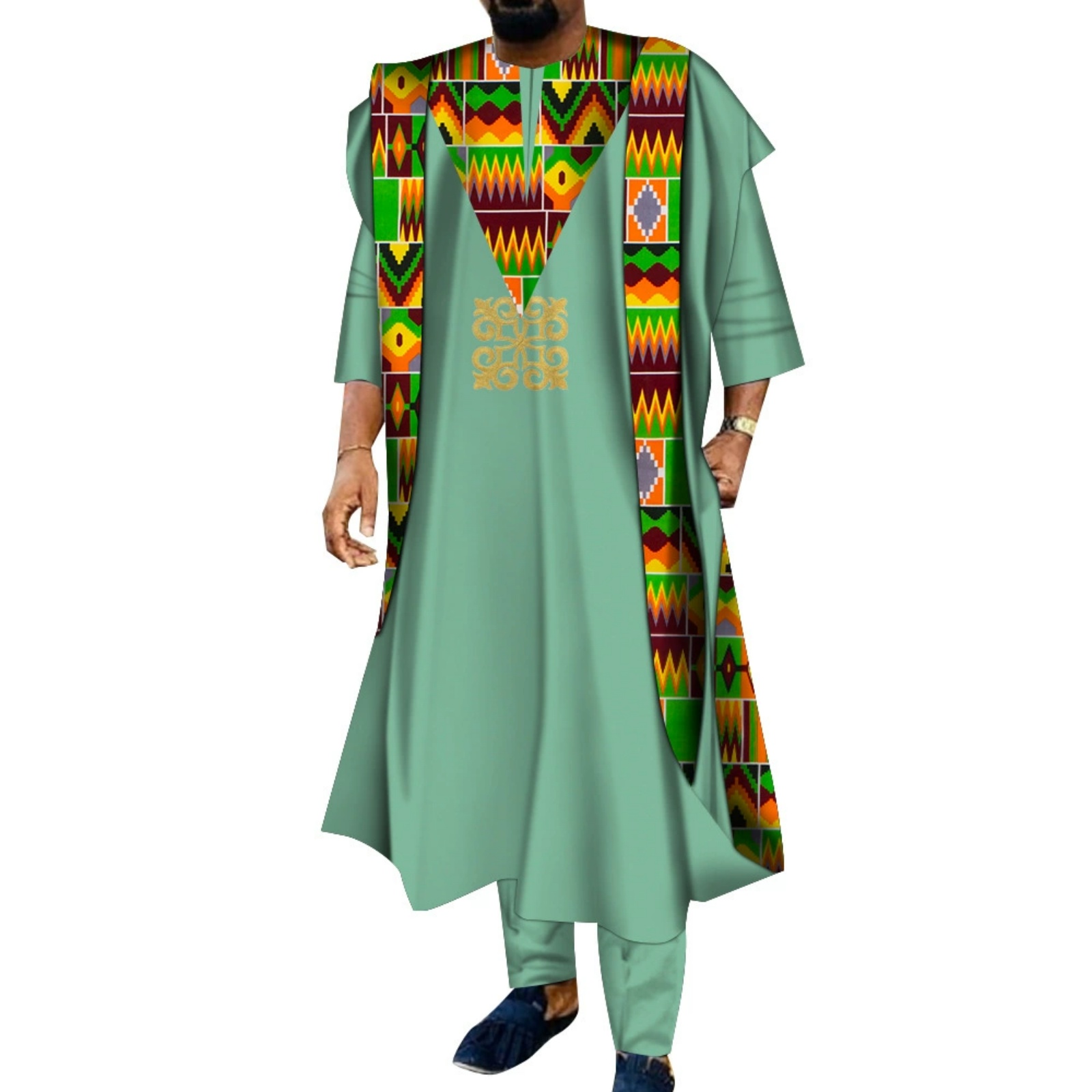 Ensemble 3 pièces brodé africa - Boubou Men Africa avis et prix