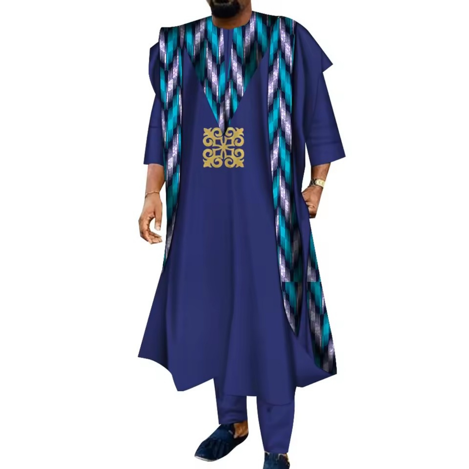 Ensemble 3 pièces brodé africa - Boubou Men Africa avis et prix