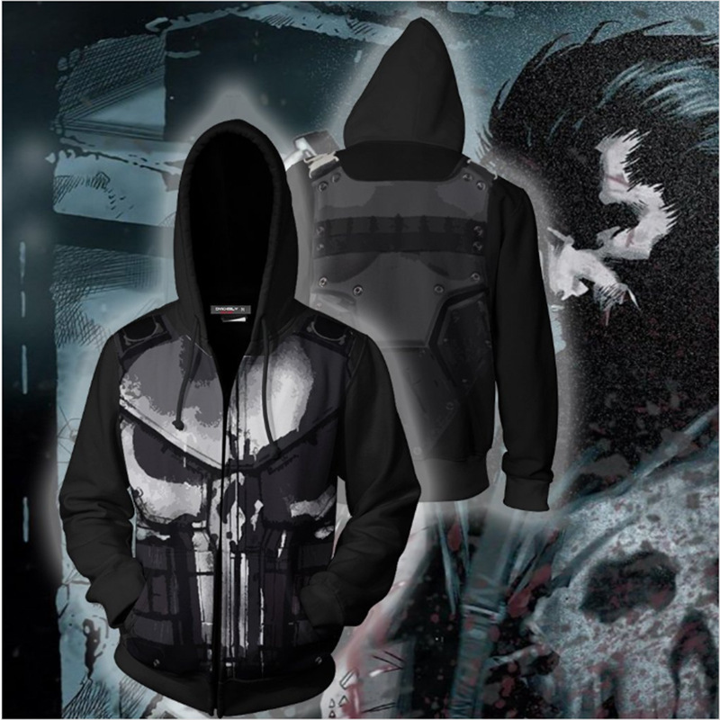 Sweat à capuche zippé Punisher - Haori Japanese Jacket avis et prix